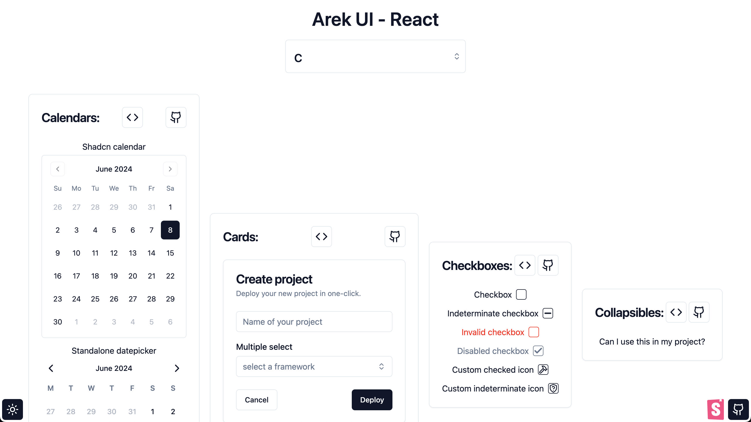 arek-ui component library